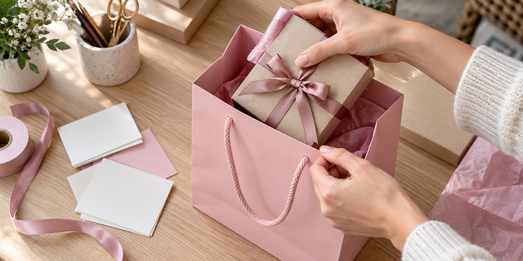 Baby Shower Hediyelikleri İçin Karton Çanta ve Sunum Planı