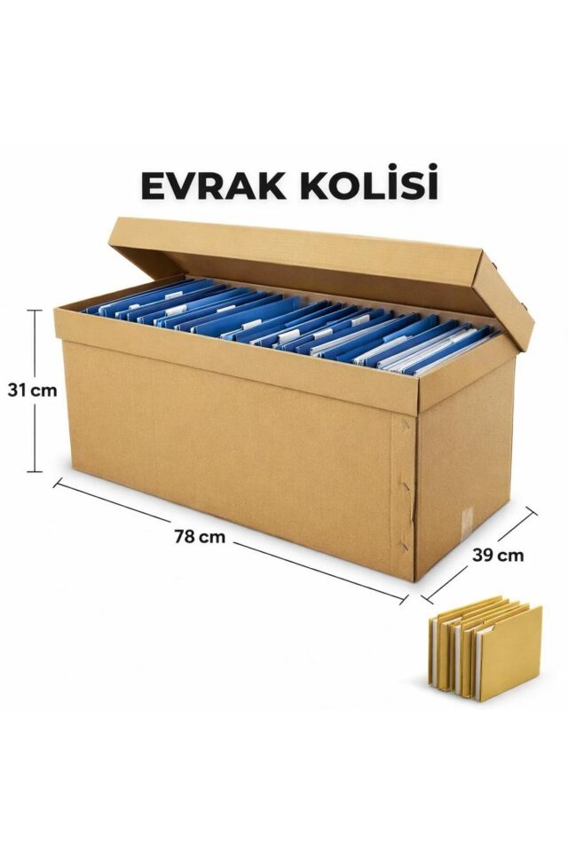 Kolix Arşiv Kutusu Arşiv Kolisi Dosya Kutusu Klasör Kutusu Zımbalı Dosya Kutusu Karton Koli 78x39x31