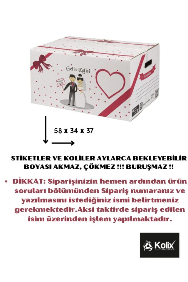 Standart Çeyiz - Taşıma Kolisi En Kalın Büyük Ve Sağlam Zımba Dikişli 5 Adet Koli