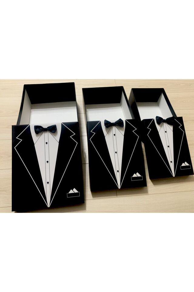 KOLİX 3lü Damat Kutusu Damat Kolisi 3 Boy