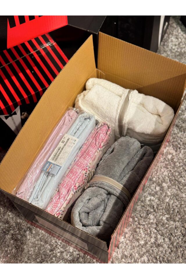 Bride Desenli Pembe Kutu Nikah & Düğün 5 Li Hediye Gelin Kutusu Damat Çeyiz Söz Kutusu