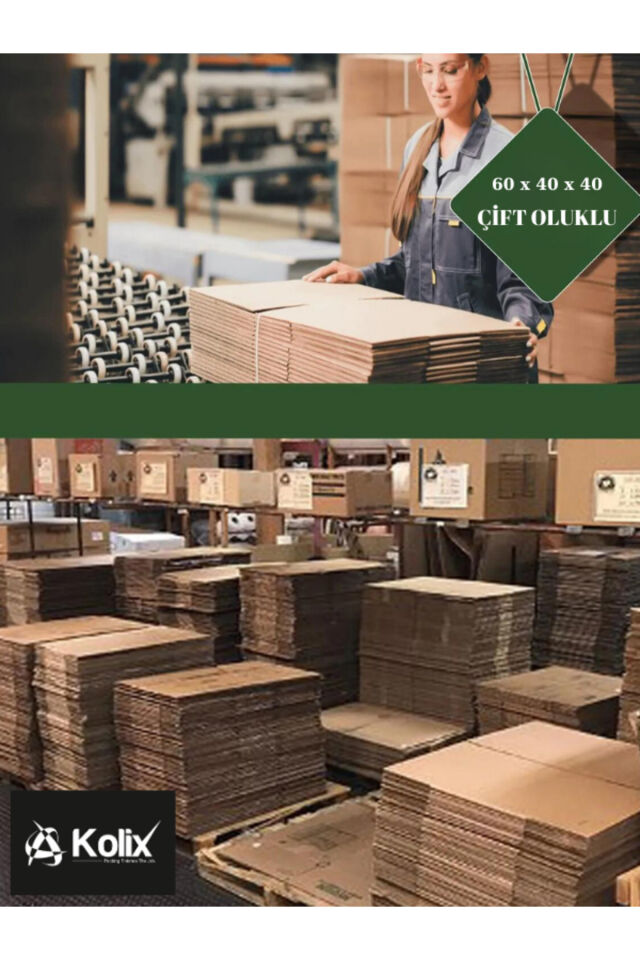 Gramajlı El Tutmalı Karton Taşıma - Taşınma Kolisi 60x40x40 - 32 Desi - (15 adet)